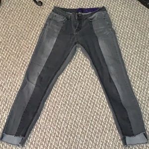 Faded washed high waisted jeans